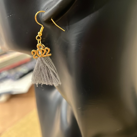 Graduation Gifts 2022 Grey Tassel Earrings - Picture 2 of 5